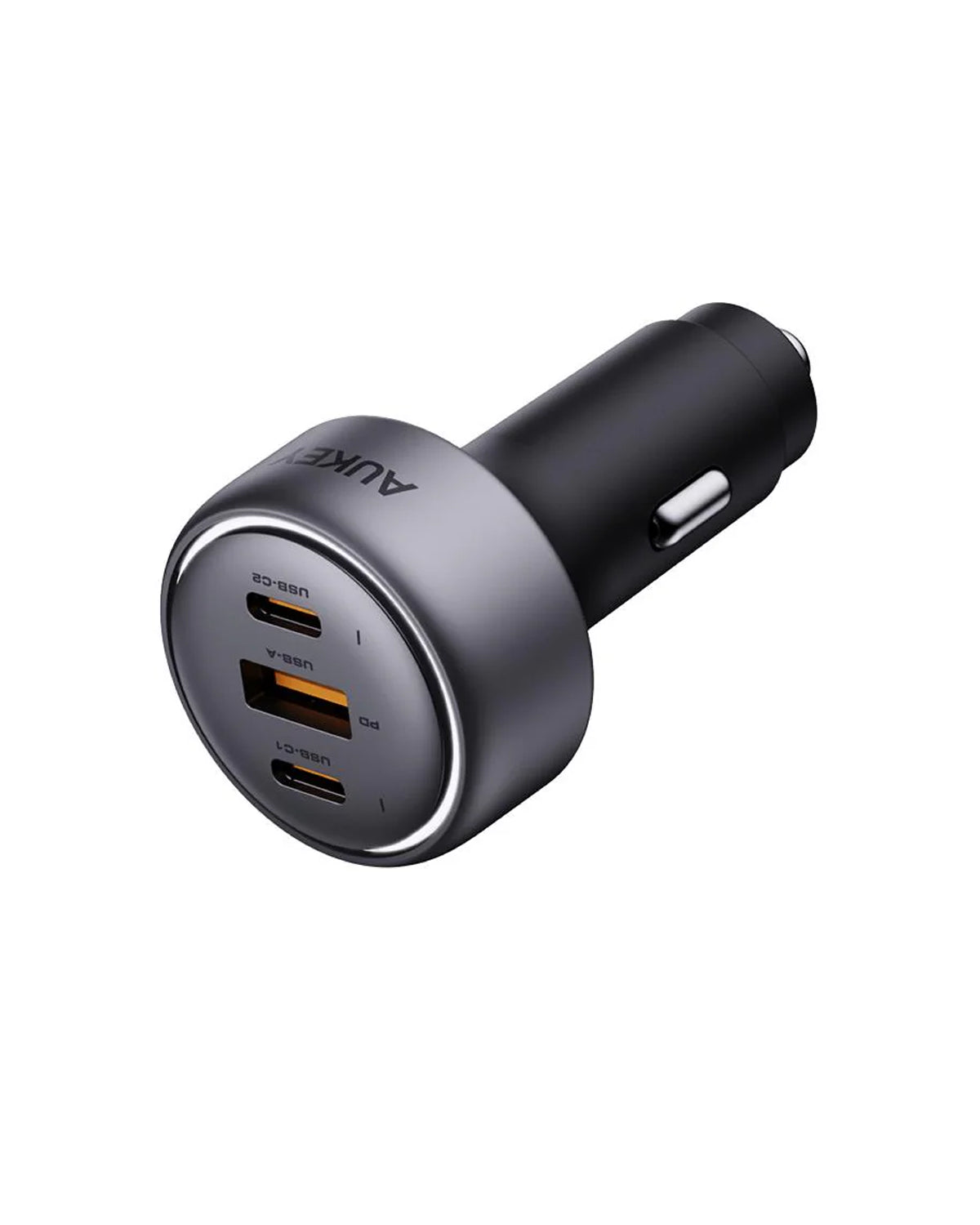AUKEY CC P1 Pathfinder Mix 3 66W Fast Car Charger with Dual USB-C Ports - Quick Charge for iPhone 15/14/13, Samsung Galaxy, iPad & More - Perfect for Road Trips & Daily Commute