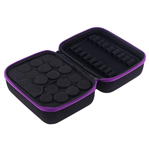 DOITOOL Large Essential Oil Travel Case - Shockproof Storage Organizer for Perfume, Lipstick & Bottles - Portable Aromatherapy Carrying Bag (Purple) - Perfect for Travel, Home & Office Use