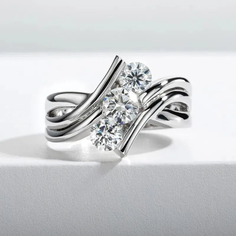 1.2 Carat Moissanite Vintage Engagement Ring for Women - 925 Sterling Silver Wedding Band, Anniversary Gift, Bridal Jewelry (Perfect for Proposals, Weddings & Special Occasions)