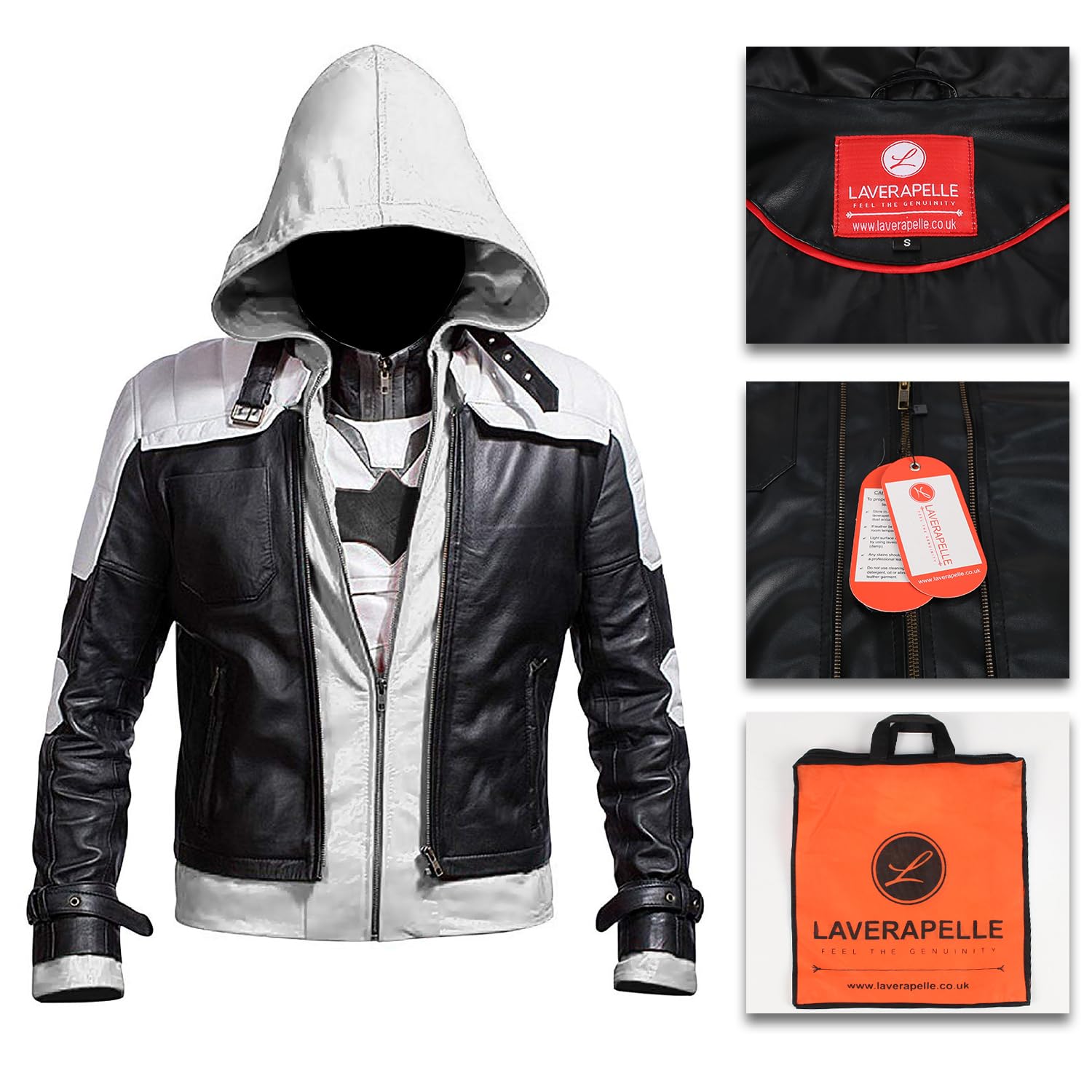 Replica Style White Hooded Men's Vest and Jacket 2-in-1 - Medium Size | Winter Layering & Outdoor Fashion for Men