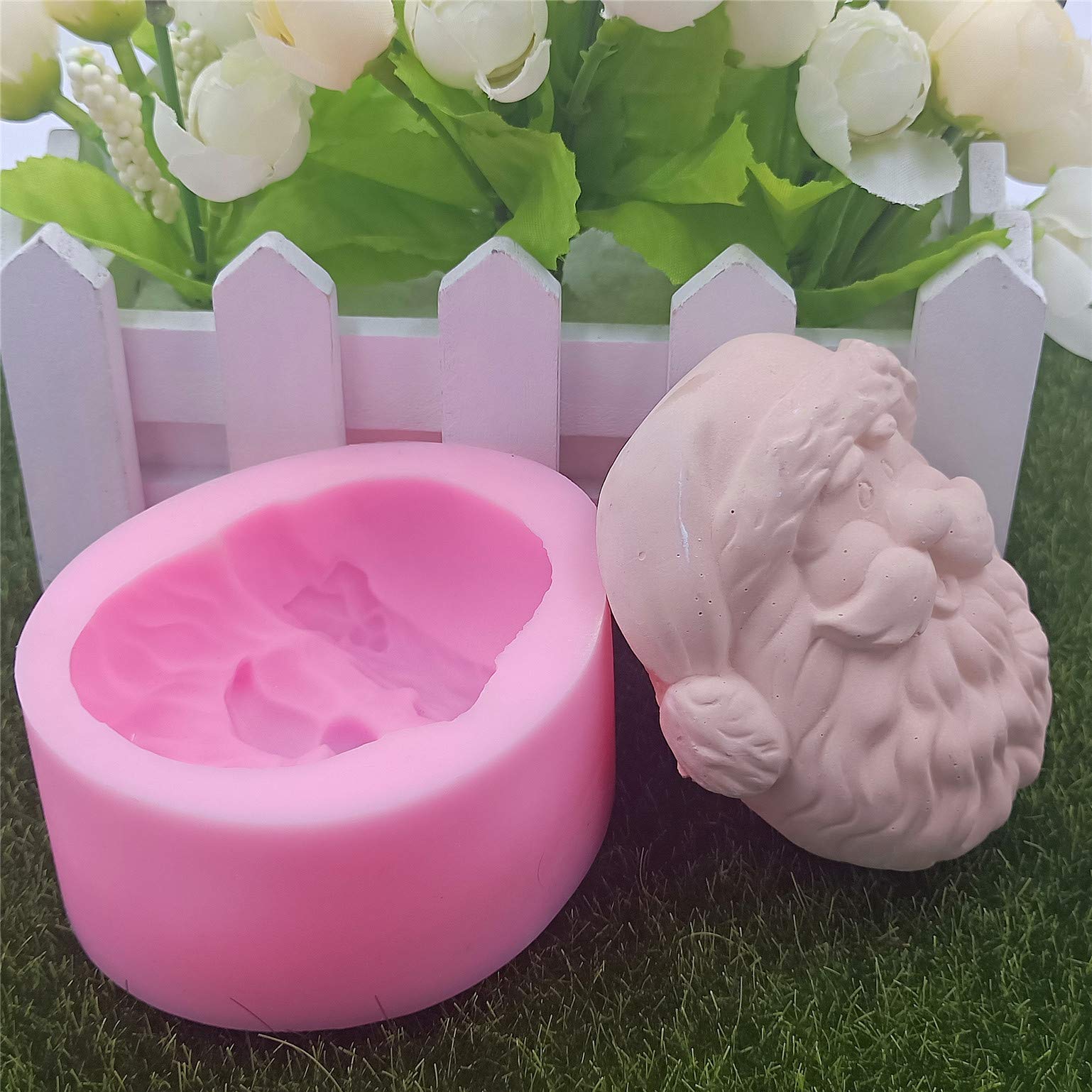 Santa Claus Silicone Soap Molds - 3D Christmas DIY Craft Kits for Handmade Soap Making | Holiday Gifts & Home Decor
