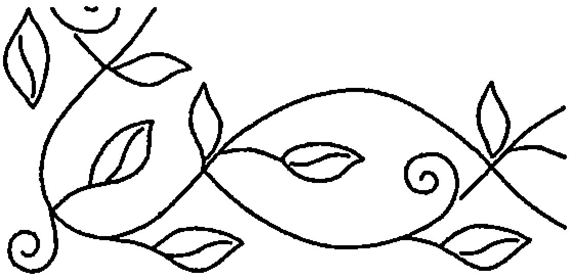 Pepper Cory Leafy Branch Braid Quilt Stencil - 4.5