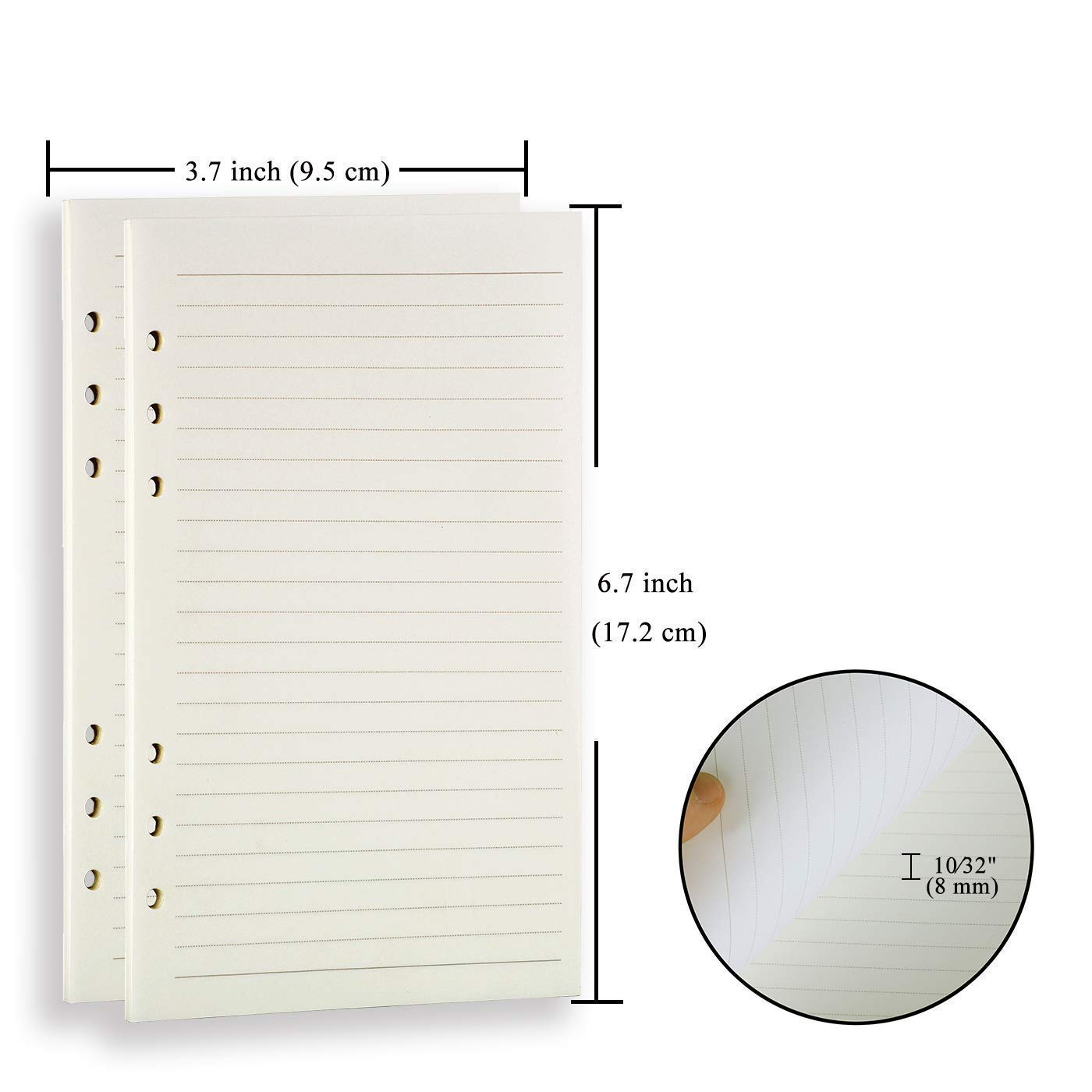 Antner A6 PU Leather Notebook Binder (Sky Blue) with 3-Pack Refill Paper, 160 Neon Page Markers & 10 Dividers - Perfect for School, Office & Planner Organization