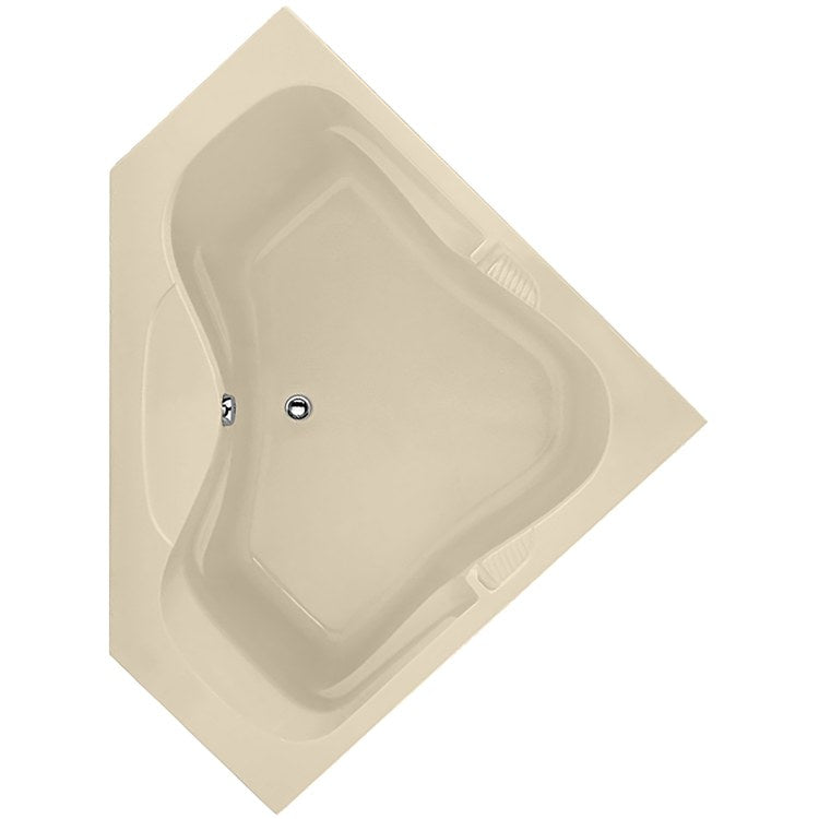 Lara Drop-In Acrylic Air Tub with 6 Jets - 60 x 60 x 18.5 Inch Designer Corner Bathtub for Luxury Spa Experience at Home