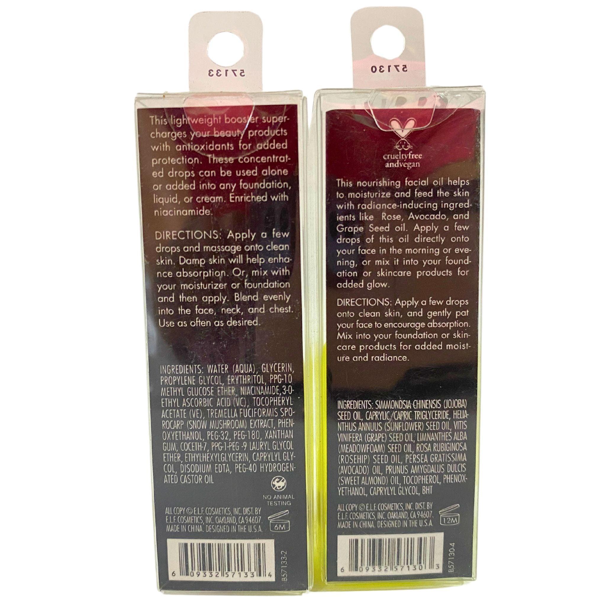 Elf Nourishing Facial Oil & Booster Drops 0.51 oz (75 Pcs) - Hydrating & Brightening Skincare for Dry & Dull Skin - Perfect for Night Routine & Travel Skincare