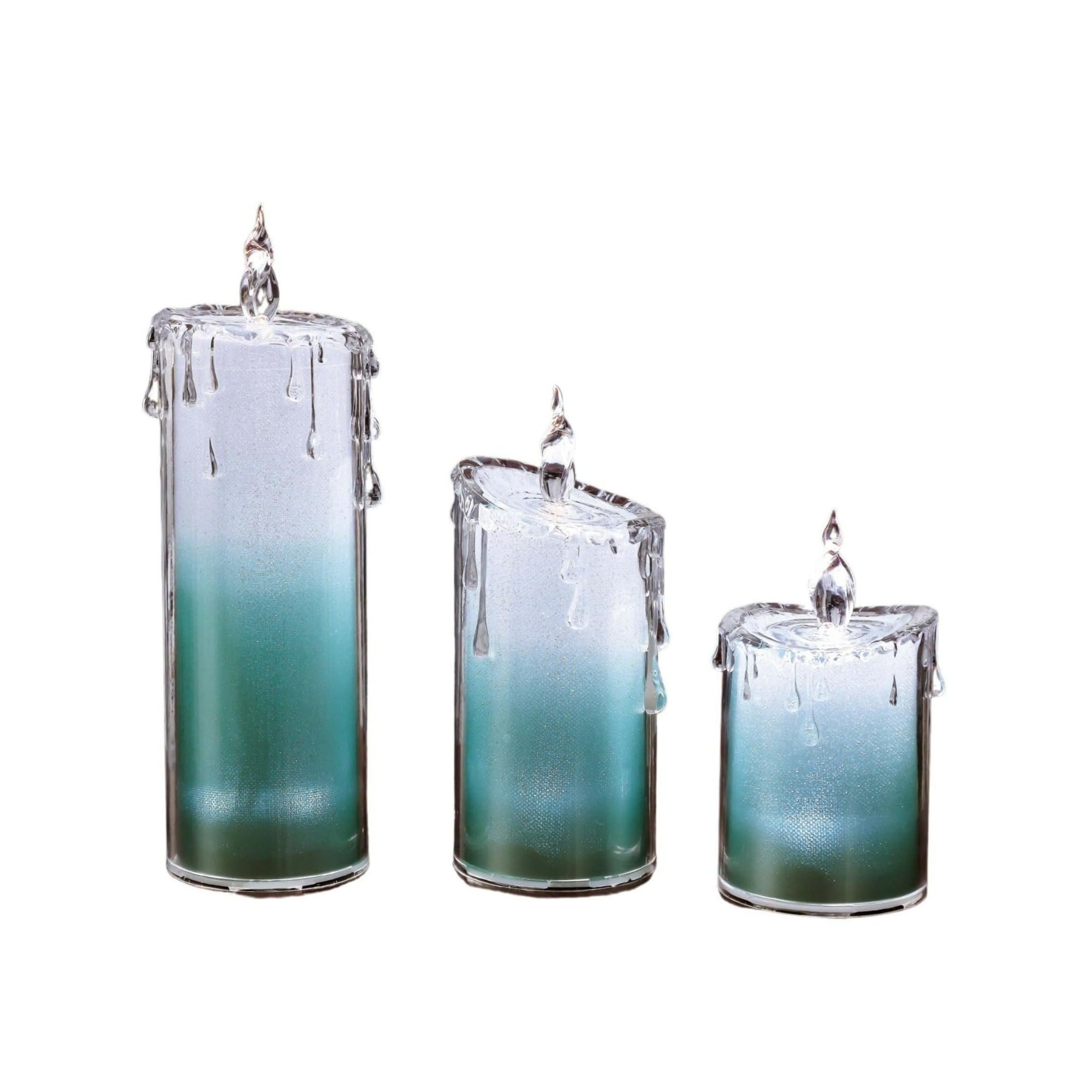 LED Glitter Candles - 9.5