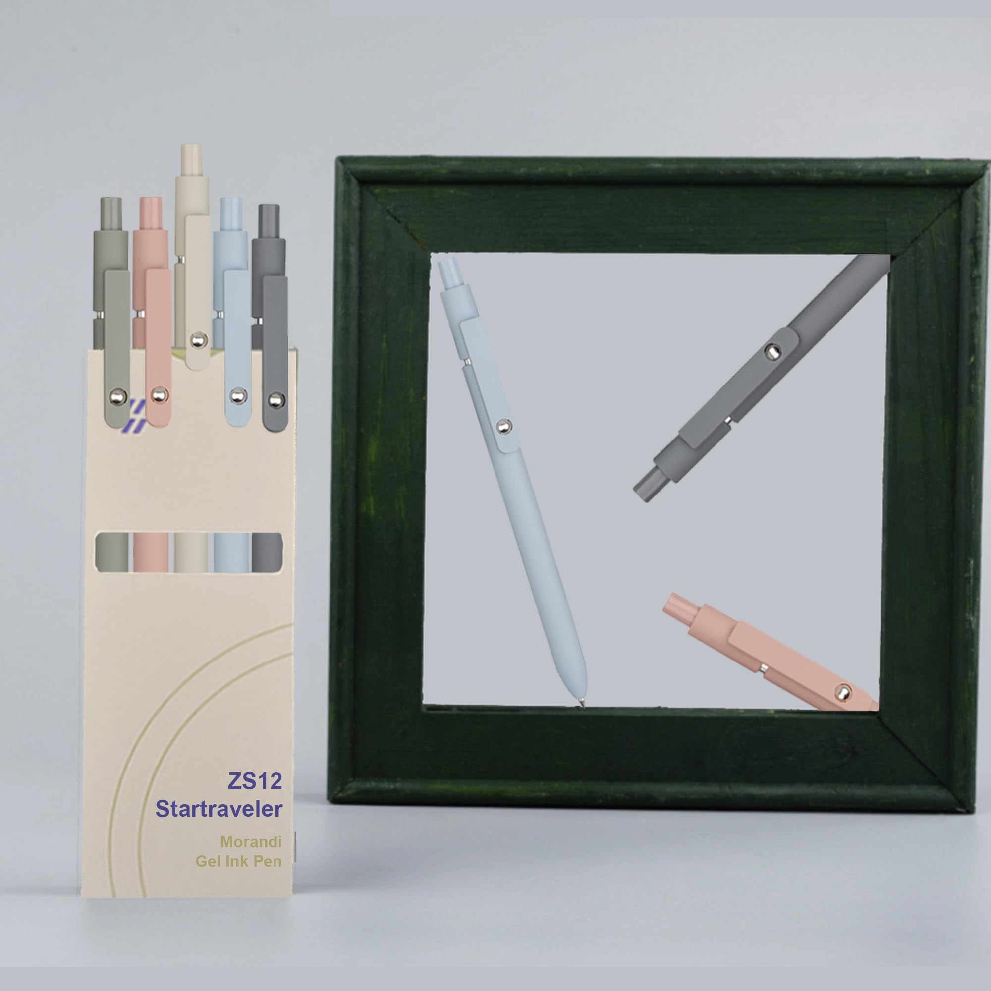 VICO 0.5mm Gel Pens 5-Pack - Quick Dry Black Ink for Smooth Writing | Perfect for Office, School & Journaling