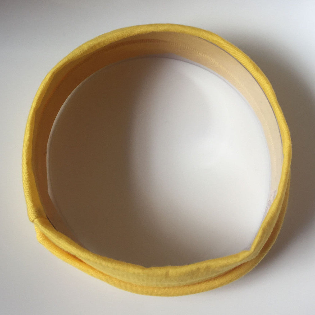 Yellow Yoga Headband for Women - Non-Slip Sweat Absorbent Workout Headband - Perfect for Yoga, Running, Gym & Fitness