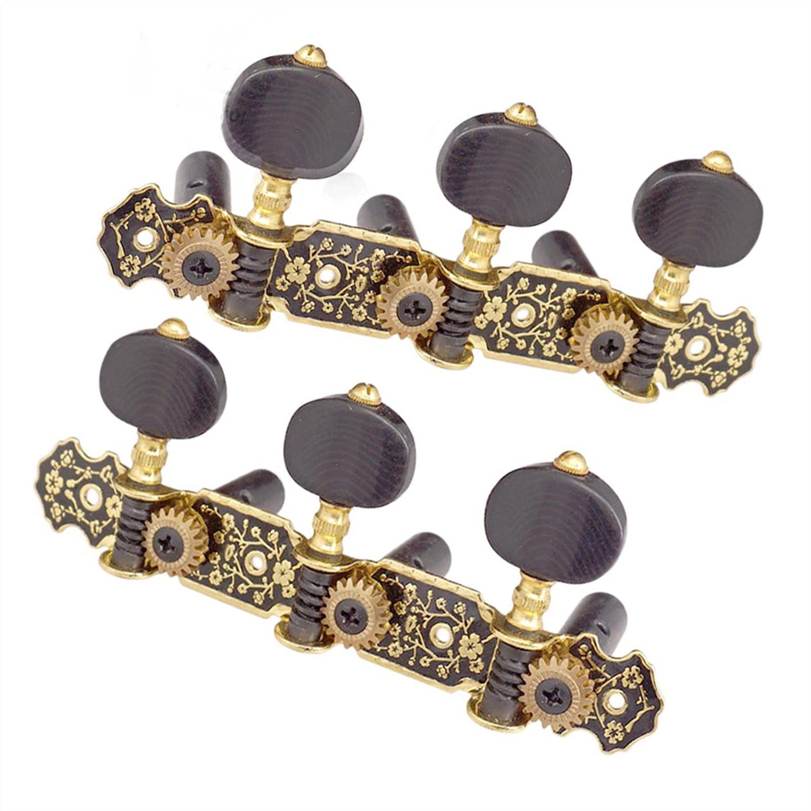 Classical Guitar Tuning Pegs - 1 Pair Premium Machine Heads Tuners for Acoustic & Electric Guitars | Perfect for String Replacement & Maintenance | Ideal for Musicians, Guitar Repair & DIY Projects