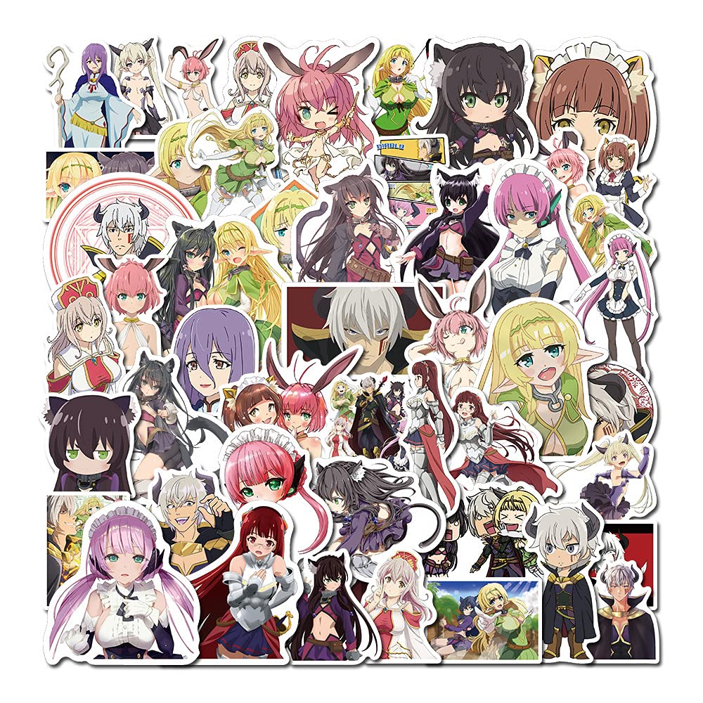 50Pcs How Not to Summon a Demon Lord Anime Stickers - Waterproof Vinyl Decals for Skateboard, Laptop, Bicycle, Journal - Cute DIY Stickers for Adults - Perfect for Anime Fans, Gaming Accessories & Personalizing Tech Gear