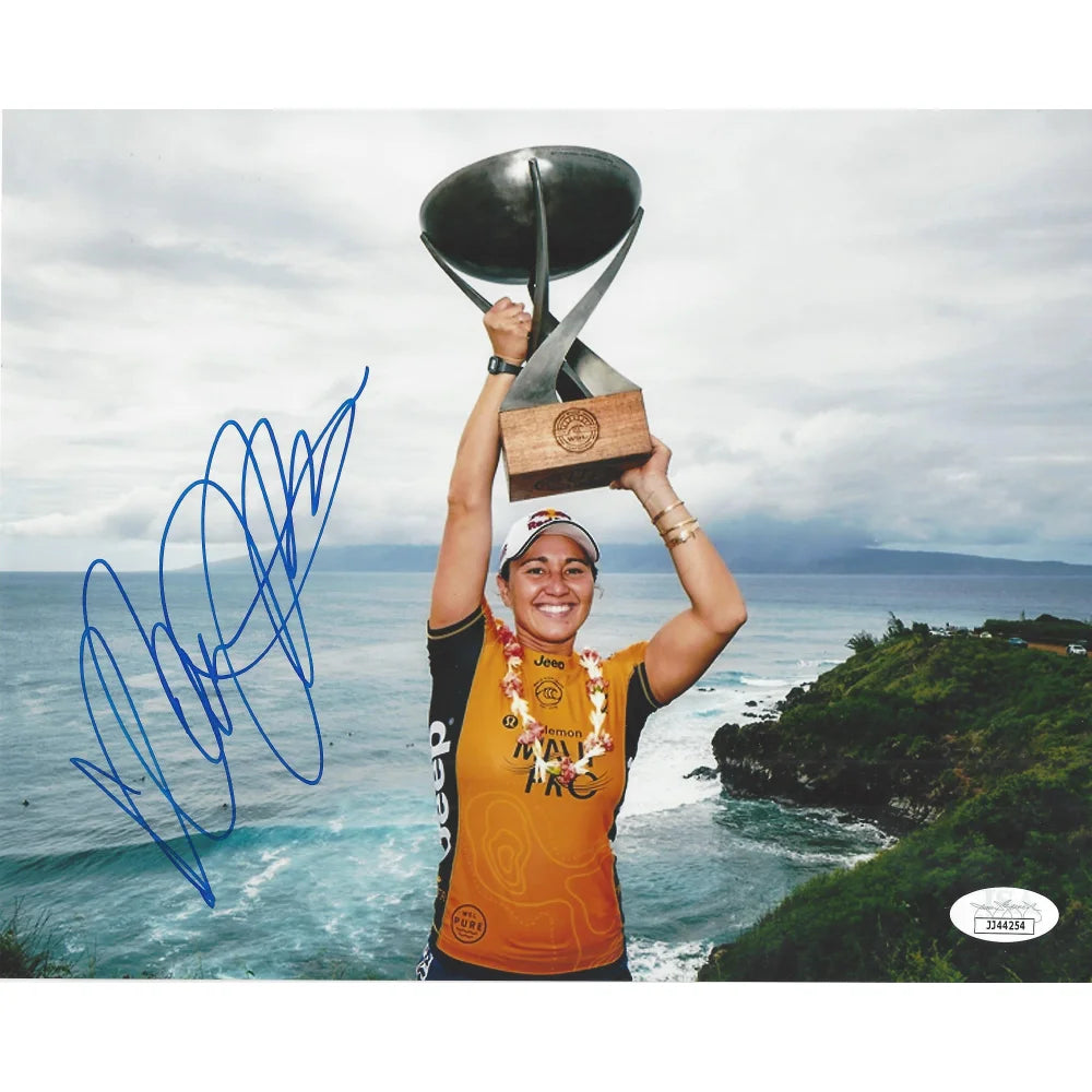 Carissa Moore Signed 8x10 Photo with JSA COA - Authentic Autographed Surfing Memorabilia - Perfect for Surf Fans, Collectors, and Home Decor