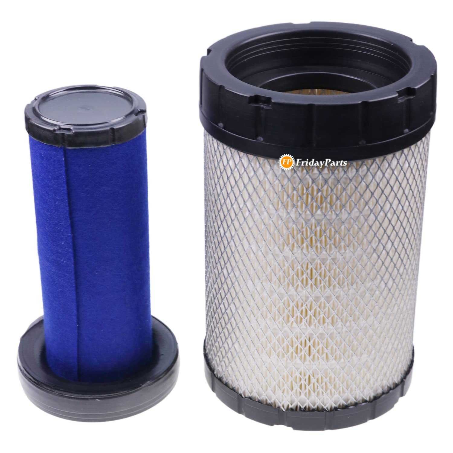 FridayParts Air Filter Kit AT338105 AT338603 - Compatible with John Deere Skid Steer Loaders 314G 315 317G 320G 324G 325G - Heavy Duty Replacement Air Filter for Construction & Agricultural Equipment Maintenance