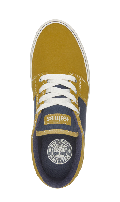 Etnies Barge LS Men's Skate Shoes - Tan/Blue | Durable & Comfortable for Skateboarding & Casual Wear