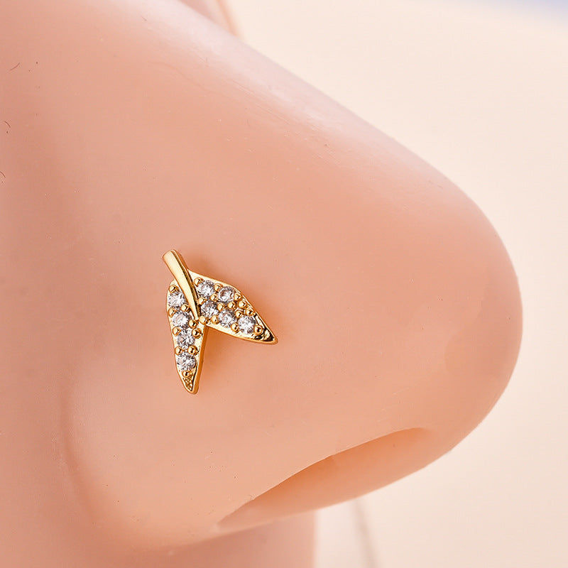 20G Hypoallergenic Scorpio L Bend Nostril Ring - Surgical Steel Nose Stud for Sensitive Skin | Perfect for Piercing Lovers & Everyday Wear (HSPJ705)