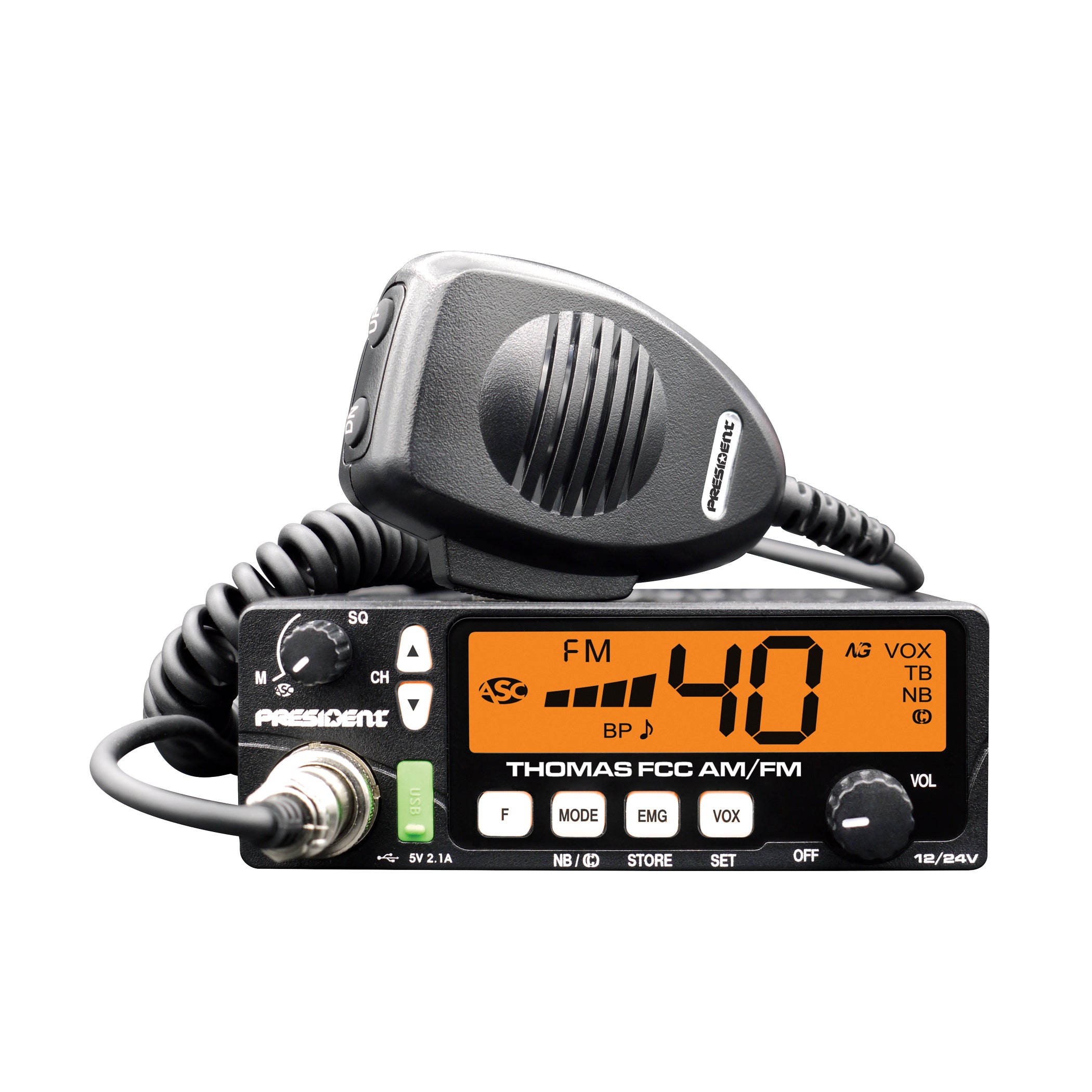 President Thomas AM/FM Portable Radio - Compact Digital Tuner with LCD Display for Home, Office, Outdoor & Emergency Use