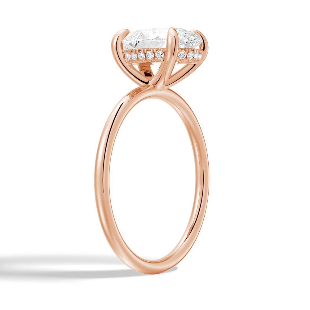 Exquisite Pear Cut Moissanite Solitaire Engagement Ring with Hidden Halo - Perfect for Proposals, Anniversaries & Bridal Jewelry