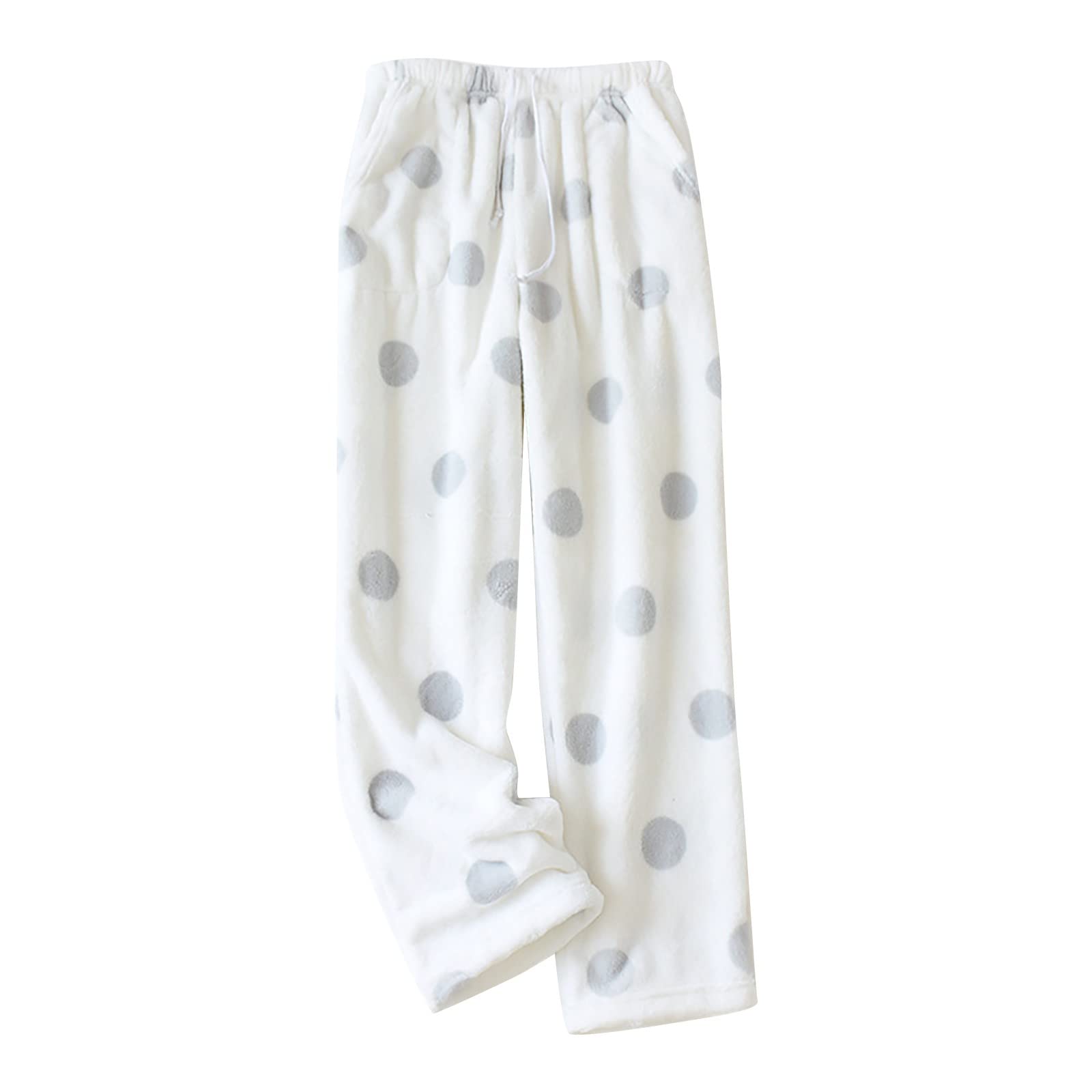 HYWJSZ Women's Fleece Pajama Pants - Warm & Cozy Autumn Winter Loose Fit Thick Fleece Lounge Pants for Home, Sleepwear, Yoga, and Casual Wear - Size Large