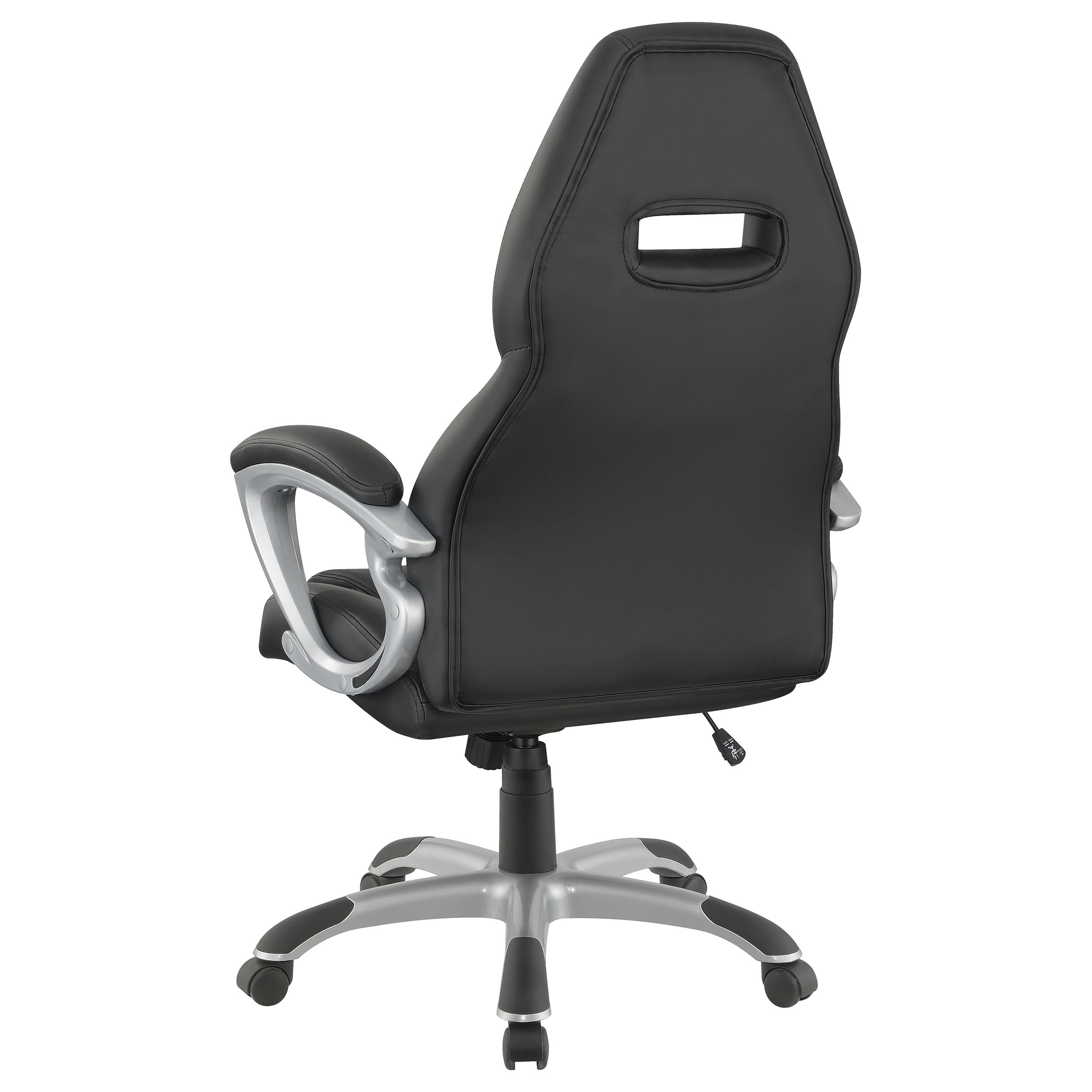 Coaster Home Furnishings Bruce Upholstered Adjustable Office Chair - Ergonomic Desk Chair with Lumbar Support, Black - Perfect for Home Office, Gaming & Workspace