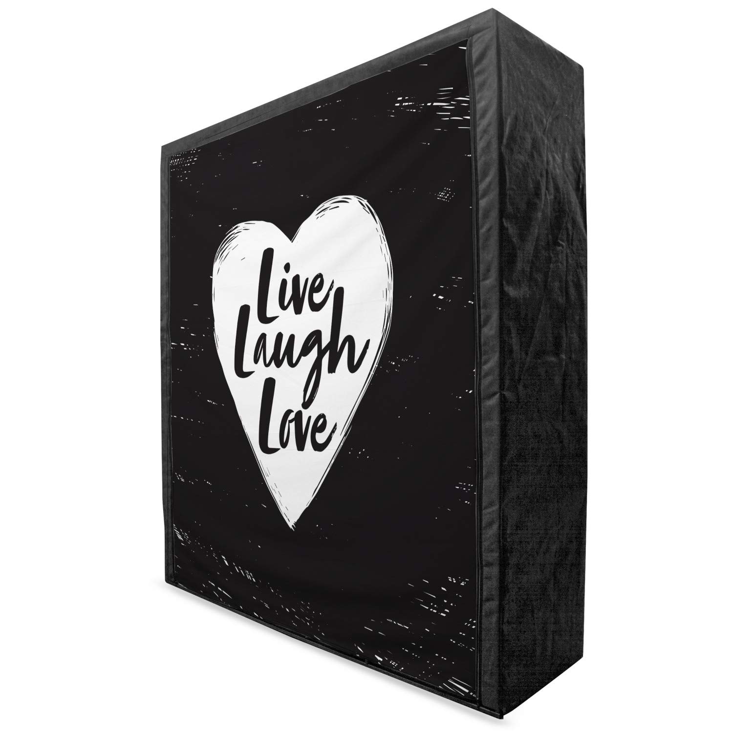 Ambesonne Live Laugh Love Portable Fabric Wardrobe - 59