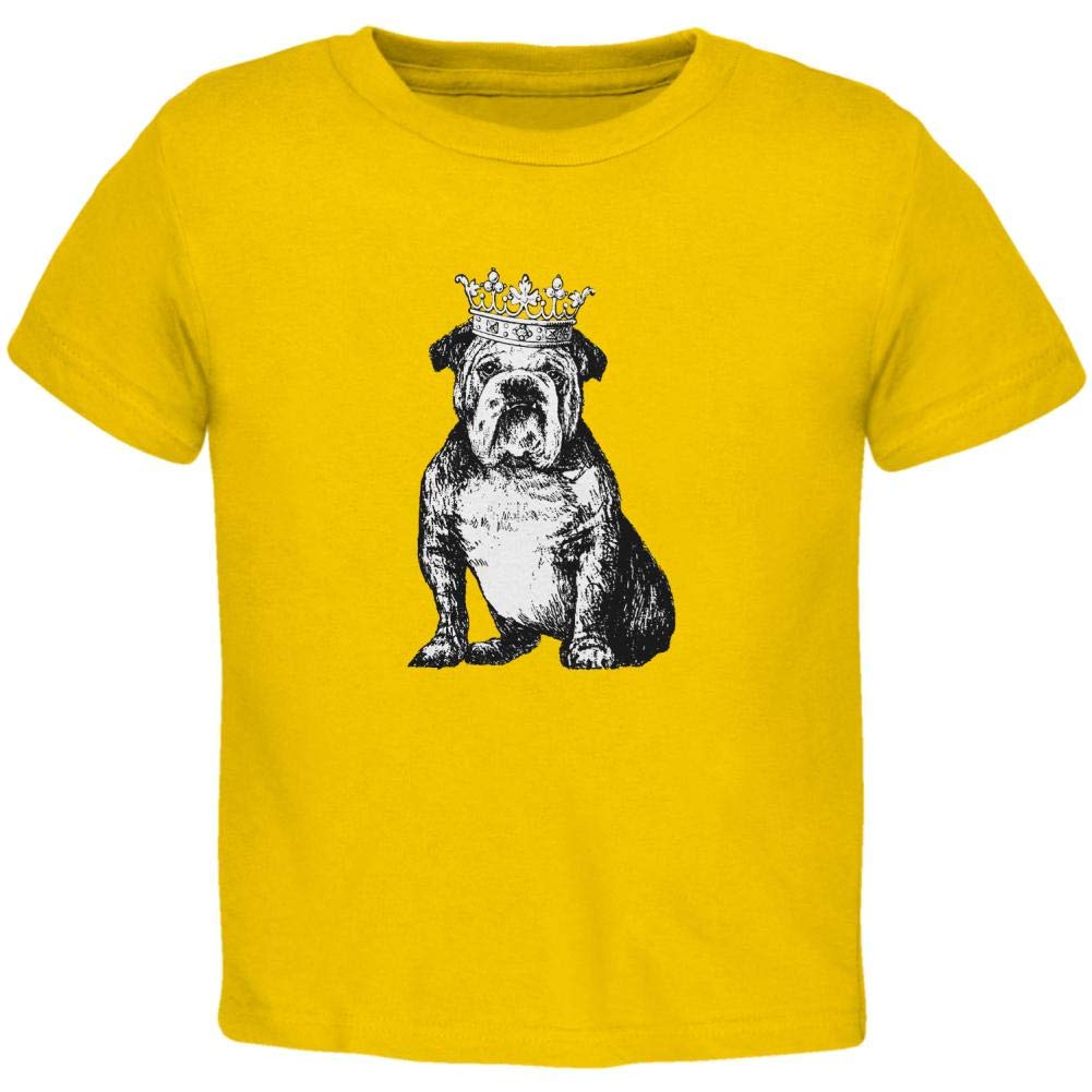 Bulldog Crown Toddler T-Shirt - Cute Graphic Tee for Boys & Girls - Soft Cotton Comfort - Perfect for Playdates & Casual Outfits