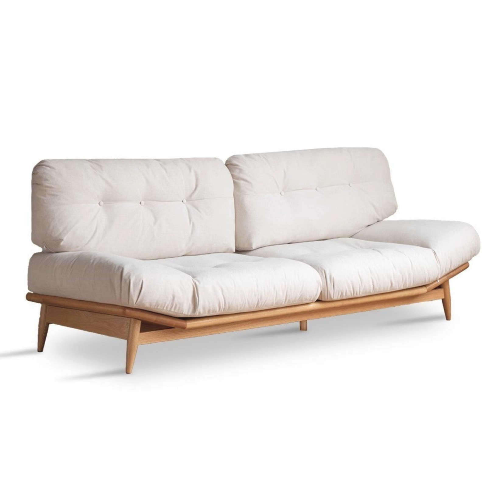out of stock 110.2х33.8х35.4 inch / 280х86х90сm / Natural wood color / sofa fabric pear white