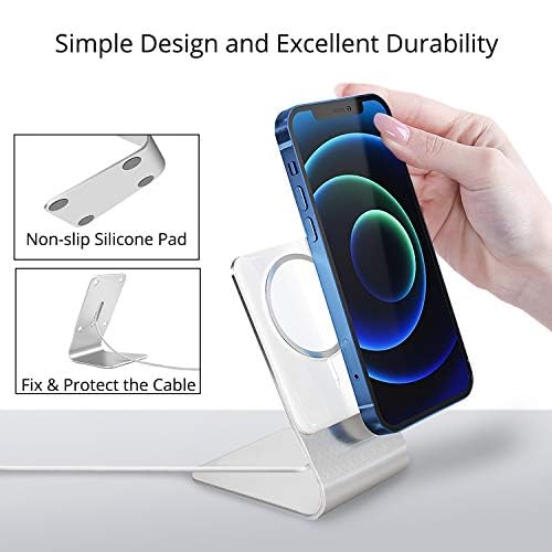FULAIM Aluminum MagSafe Stand for Desk - Compatible with iPhone 16/15/14/13/12 Pro/Pro Max/Plus (Charger Not Included) | Perfect for Office, Home & Nightstand Charging