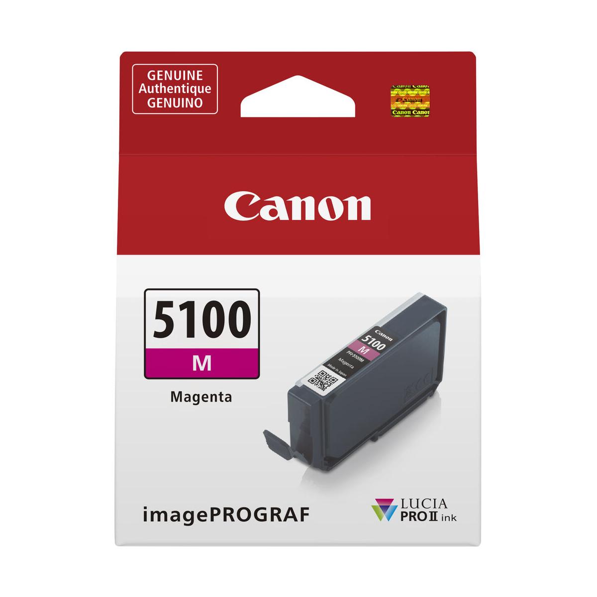 Canon PFI-5100 LUCIA PRO II Magenta Ink Cartridge for PRO-310 Printer | High-Quality Photo Printing | Perfect for Professional Photography & Fine Art Prints