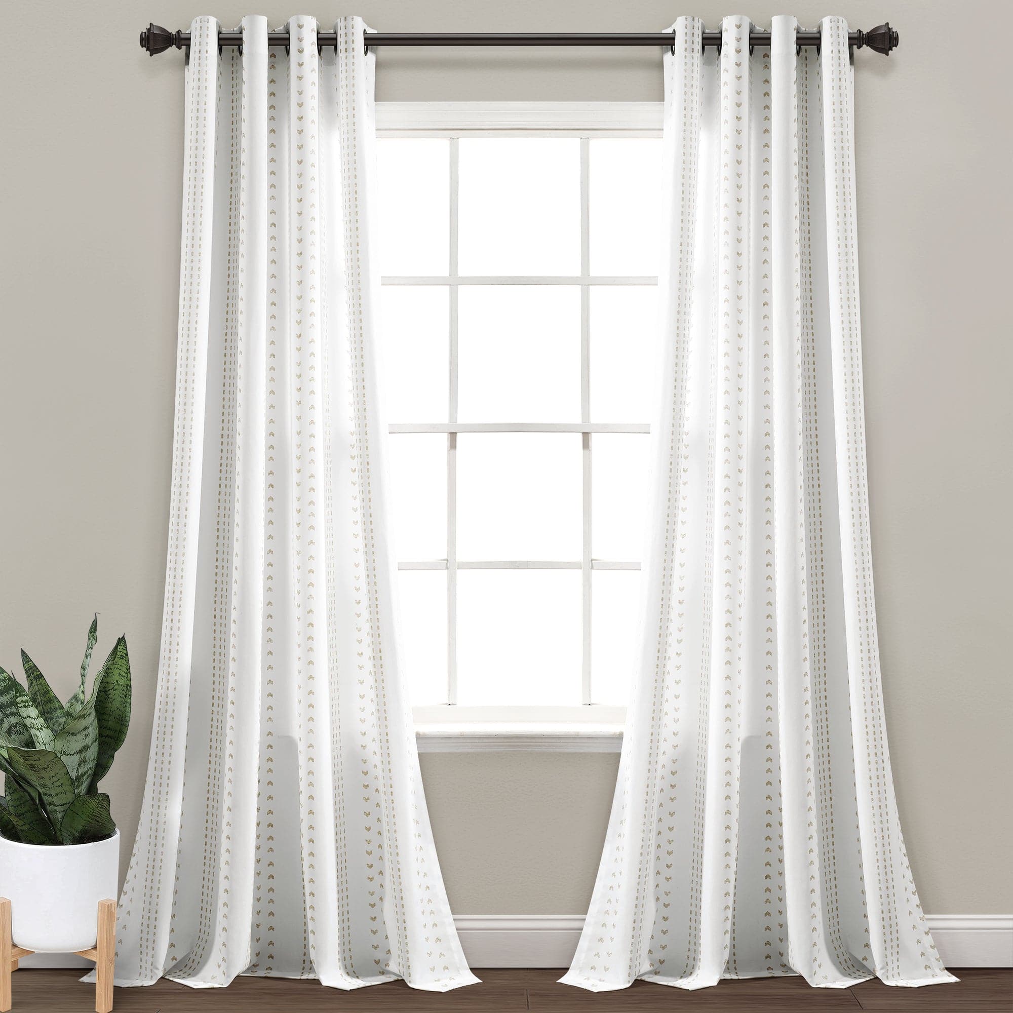 Stylish Hygge Stripe Window Curtain Panel Set - Blackout Thermal Insulated Drapes for Living Room & Bedroom - Perfect for Cozy Home Decor & Light Control