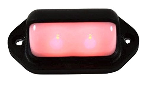 24V Red LED Waterproof Courtesy Light - Compact DC Fixture for Trucks, Cars, RVs & Aircraft - Ideal for Interior Lighting, Step Lights & Nighttime Safety