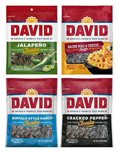 Sunflower Seeds Variety Pack - 4 Delicious Flavors (5.25oz Each) | Healthy Snacks for Hiking, Road Trips & Office | Non-GMO, Gluten-Free