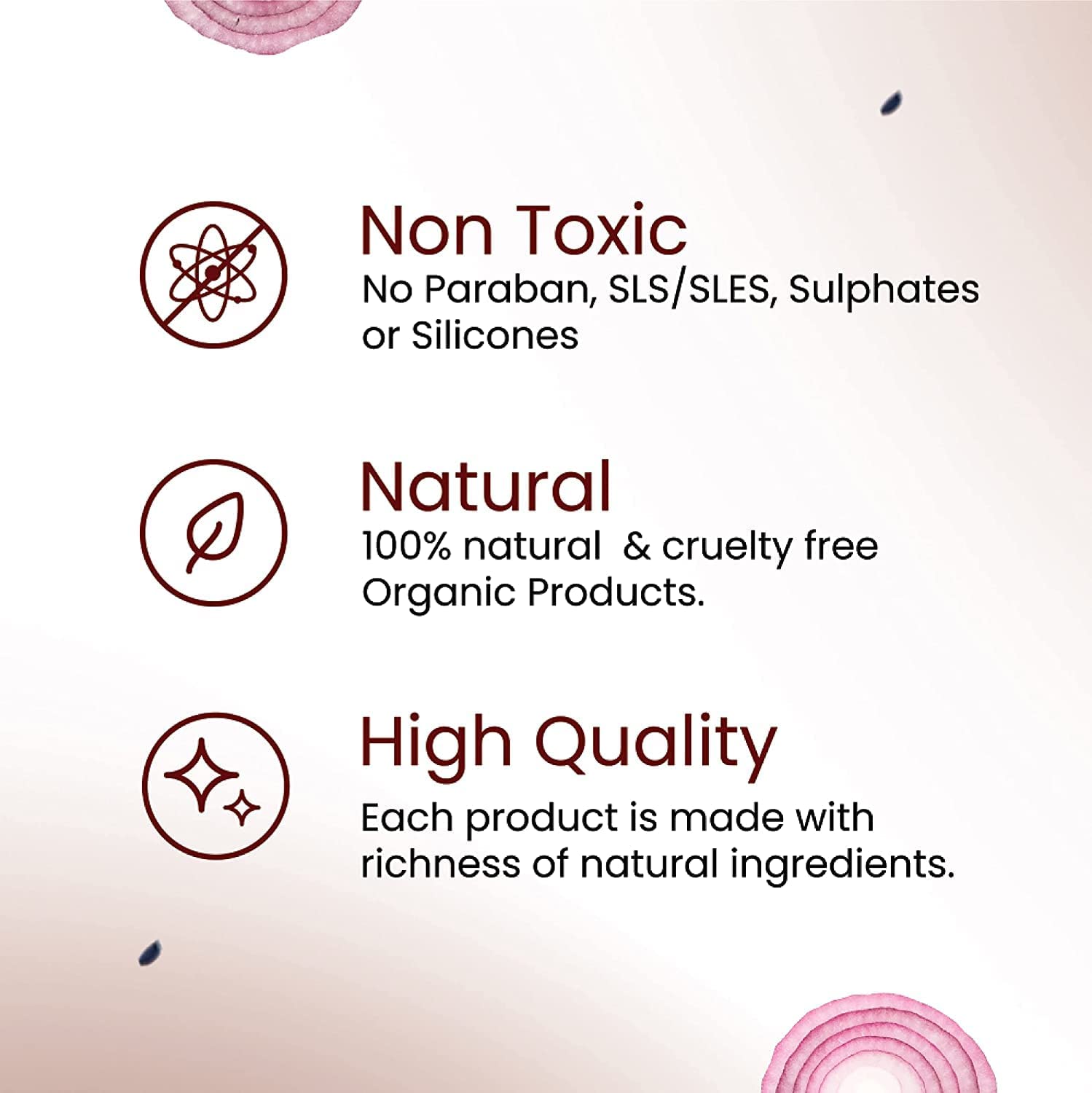 ZAIRE Onion Shampoo for Hair Growth & Hair Loss Prevention - Infused with Red Onion Seed Oil & Black Seed Oil Extract | Strengthens Hair & Reduces Breakage | Perfect for Thinning Hair & Scalp Care