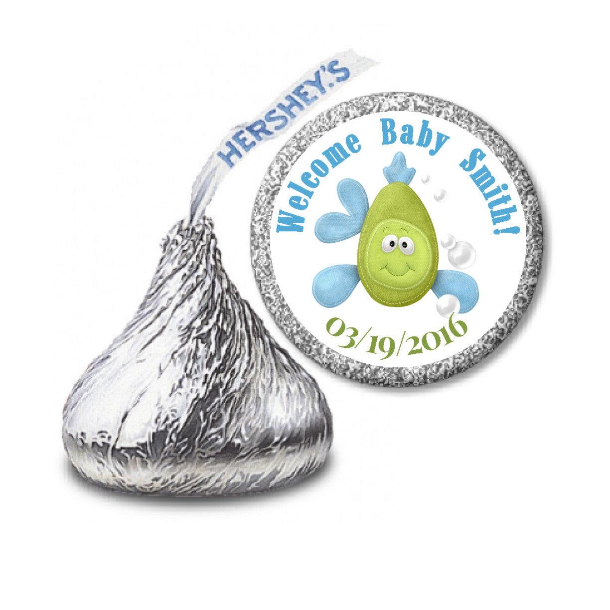 Fish Tales Stickers - Kisses Candy for Boys - Perfect for Scrapbooking, School Projects & Gift Wrapping