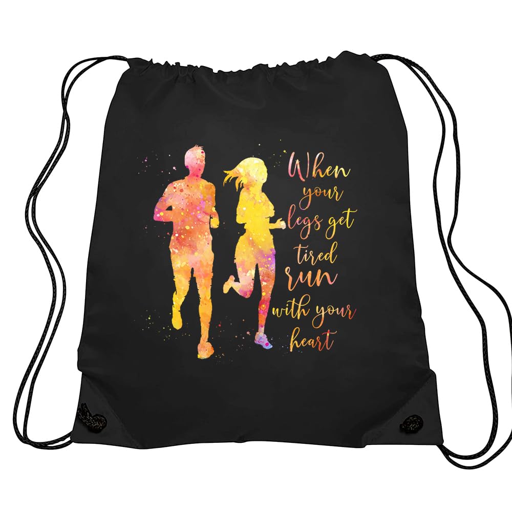 Haizct Lightweight Running Backpack - Unisex Drawstring Gym Bag for Sports, Shopping & Track and Field - Perfect Gift for Runners, Cross Country Enthusiasts & Athletes - Ideal for Jogging, Workouts & Outdoor Activities
