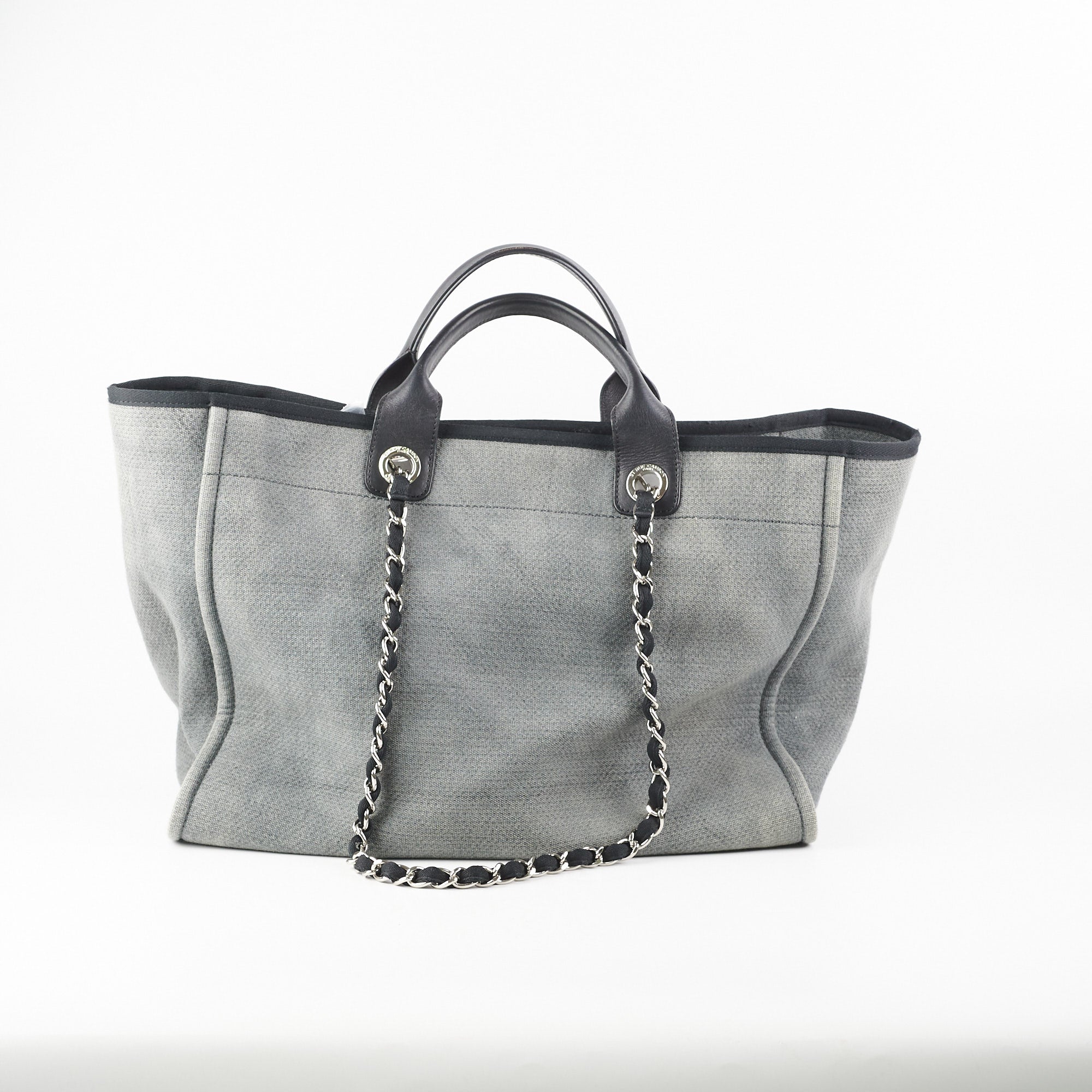 Chanel Medium Deauville Tote Bag in Grey - Luxury Designer Handbag for Women, Perfect for Work, Travel & Everyday Use