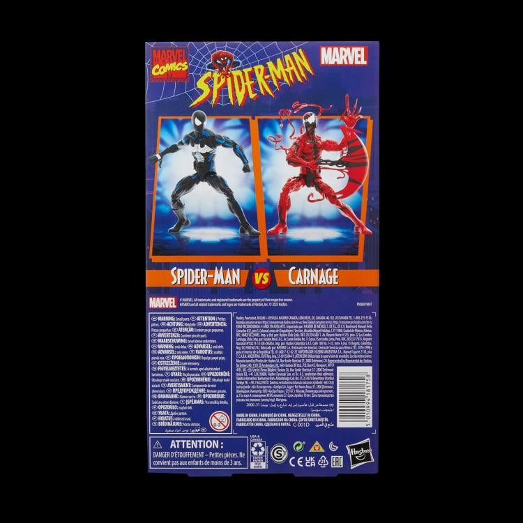 Spider-Man Marvel Legends Black Suit & Carnage Exclusive Action Figures – Collectible Superhero Toys for Display & Play | Perfect for Marvel Fans, Gift Giving & Comic Book Collections