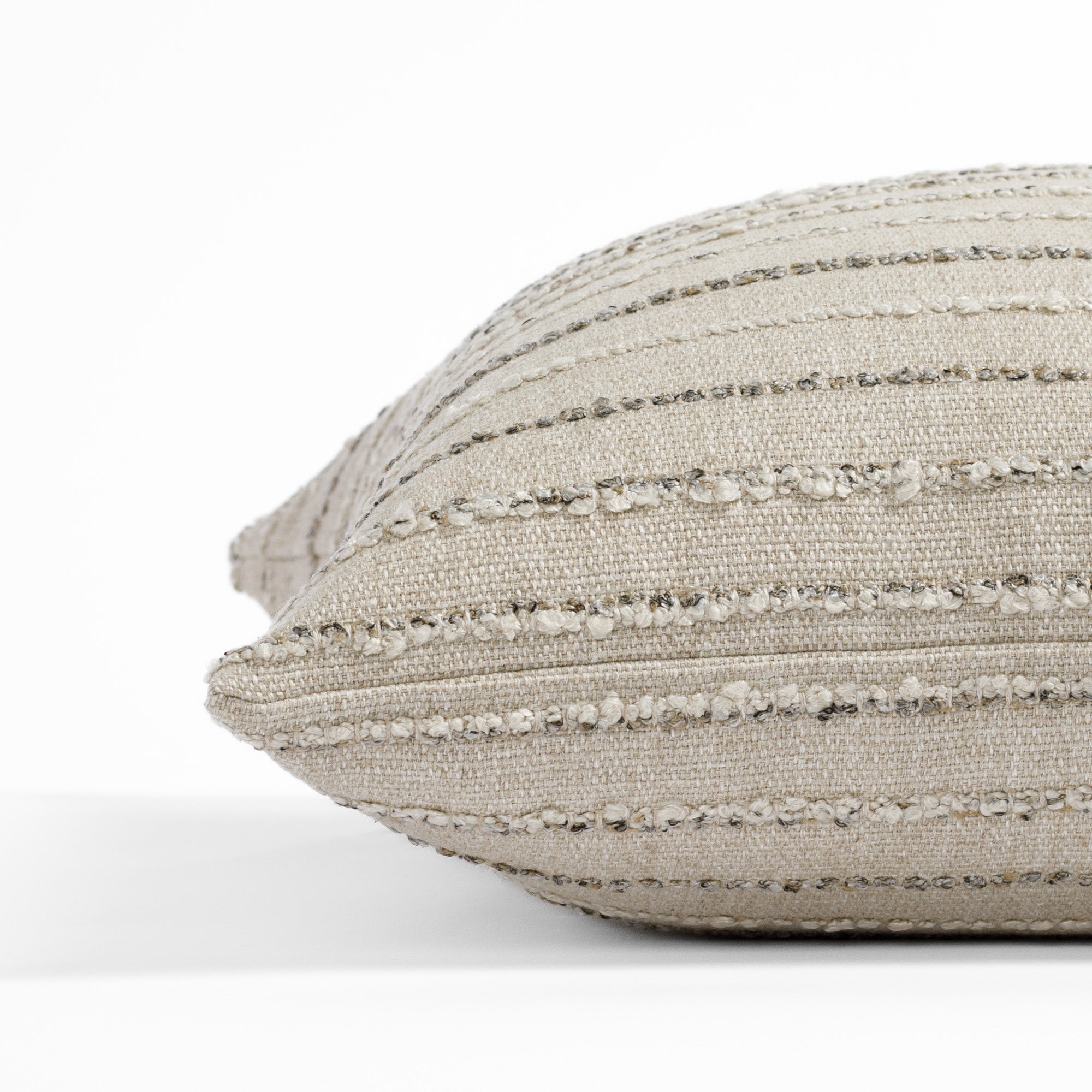 Wren Stripe 22x22 Decorative Throw Pillow Cover - Cobblestone Gray - Soft Cotton Square Cushion Case for Sofa, Bed, Living Room & Home Decor