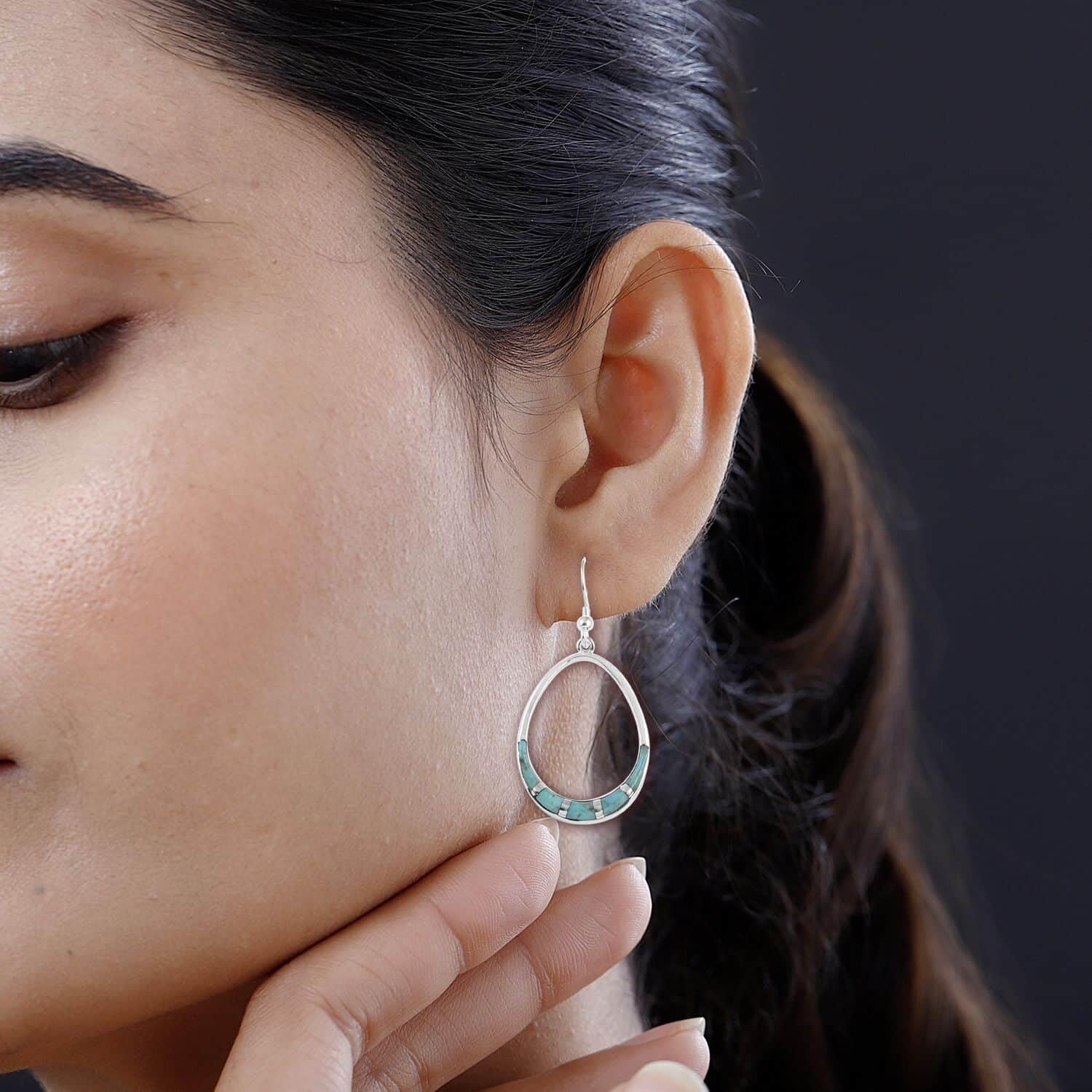 Santa Fe Style 925 Sterling Silver Turquoise Dangle Earrings for Women | Boho Western Jewelry | Birthday Gift for Her | Perfect for Festivals, Parties & Everyday Wear