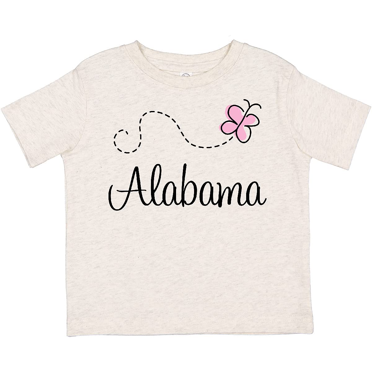 Inktastic Butterfly Alabama Toddler T-Shirt - Cute Graphic Tee for Boys & Girls - Soft Cotton Kids Shirt - Perfect for Playdates, Daycare & Family Outings