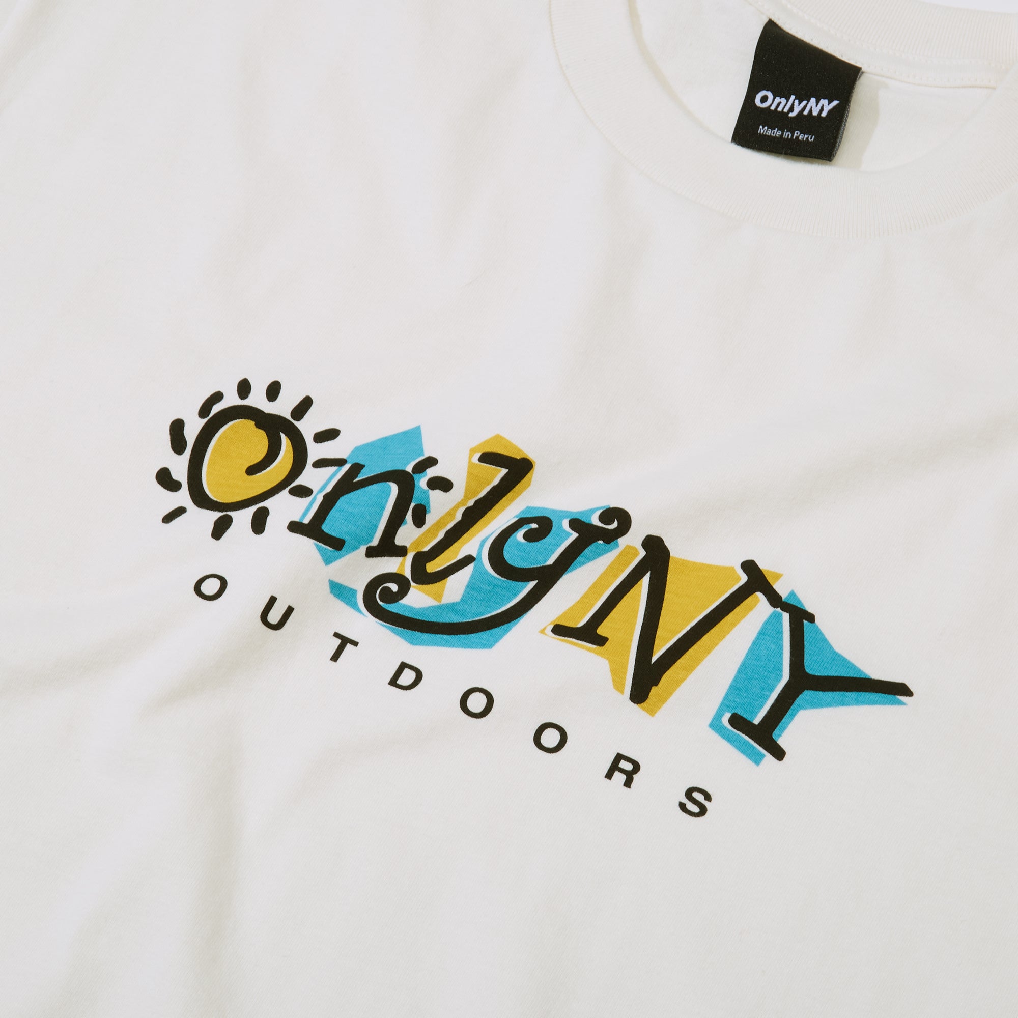 Only NY Outdoor Sunshine Logo T-Shirt - Natural Cotton Tee for Men & Women | Casual Streetwear, Summer Outfits, Beach Vacation Essentials