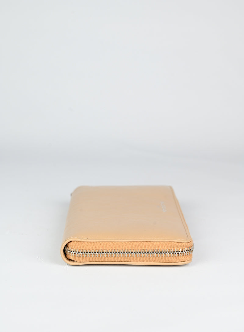 Balenciaga Beige Leather Wallet for Men & Women | Luxury Designer Bifold Wallet | Perfect for Everyday Use, Travel & Gifting
