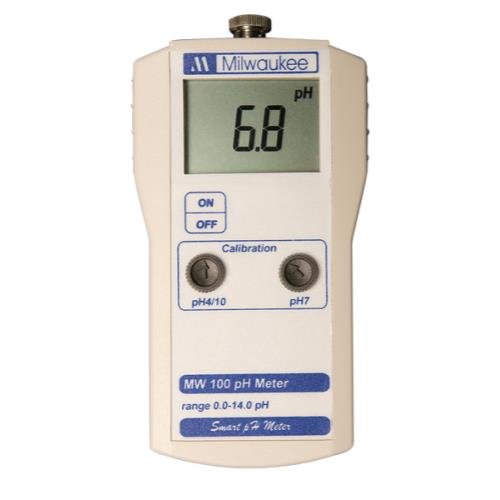 Milwaukee MW100 Digital pH Meter - Portable Water Tester for Aquariums, Pools, Hydroponics & Home Brewing | Accurate pH Measurement for Water Quality Testing