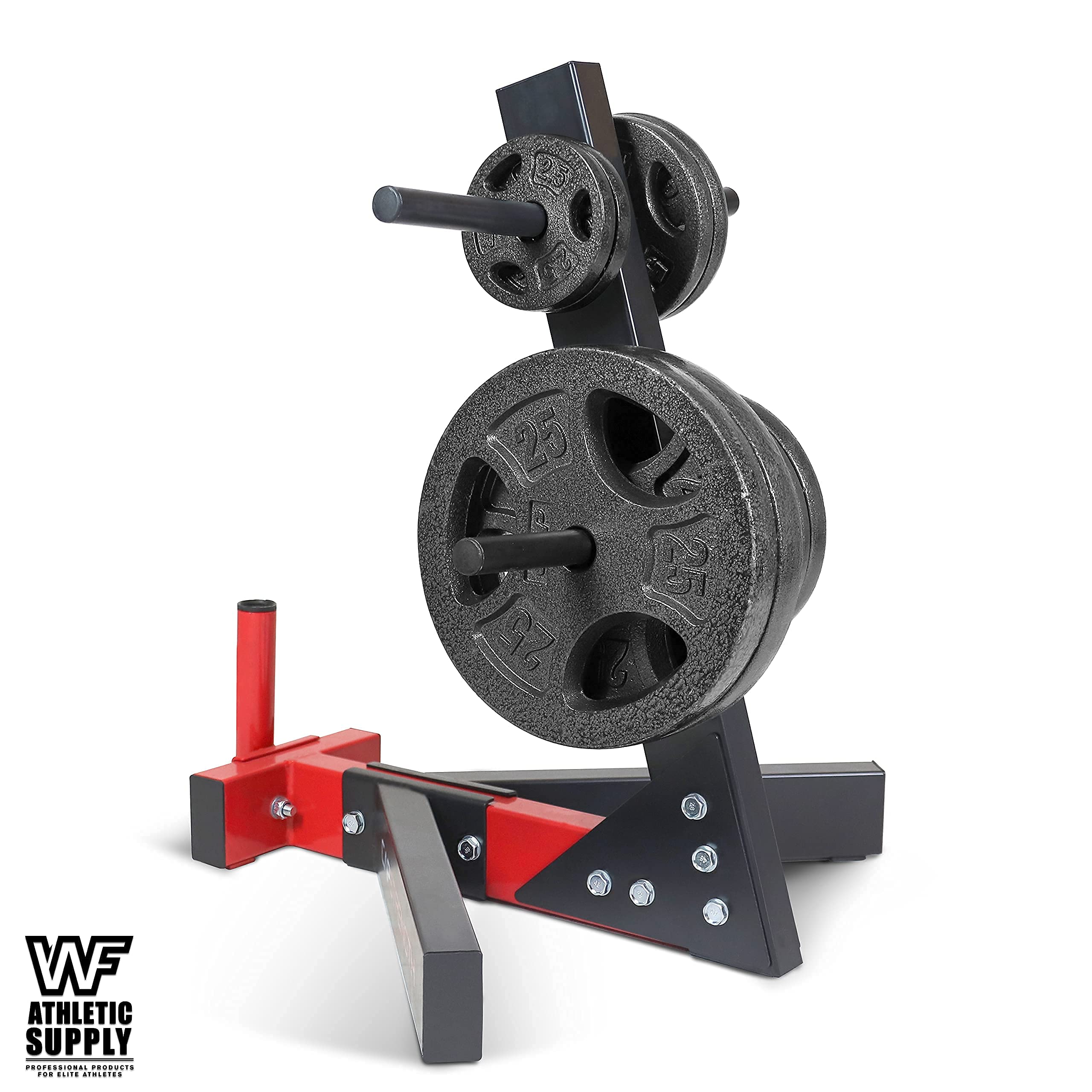 WF Athletic Supply 1-Inch Standard Grip Cast Iron Weight Plate - 10LB/25LB/45LB Options for Strength Training & CrossFit (Charcoal/Gray) - Perfect for Home Gym, Powerlifting & Functional Fitness Workouts