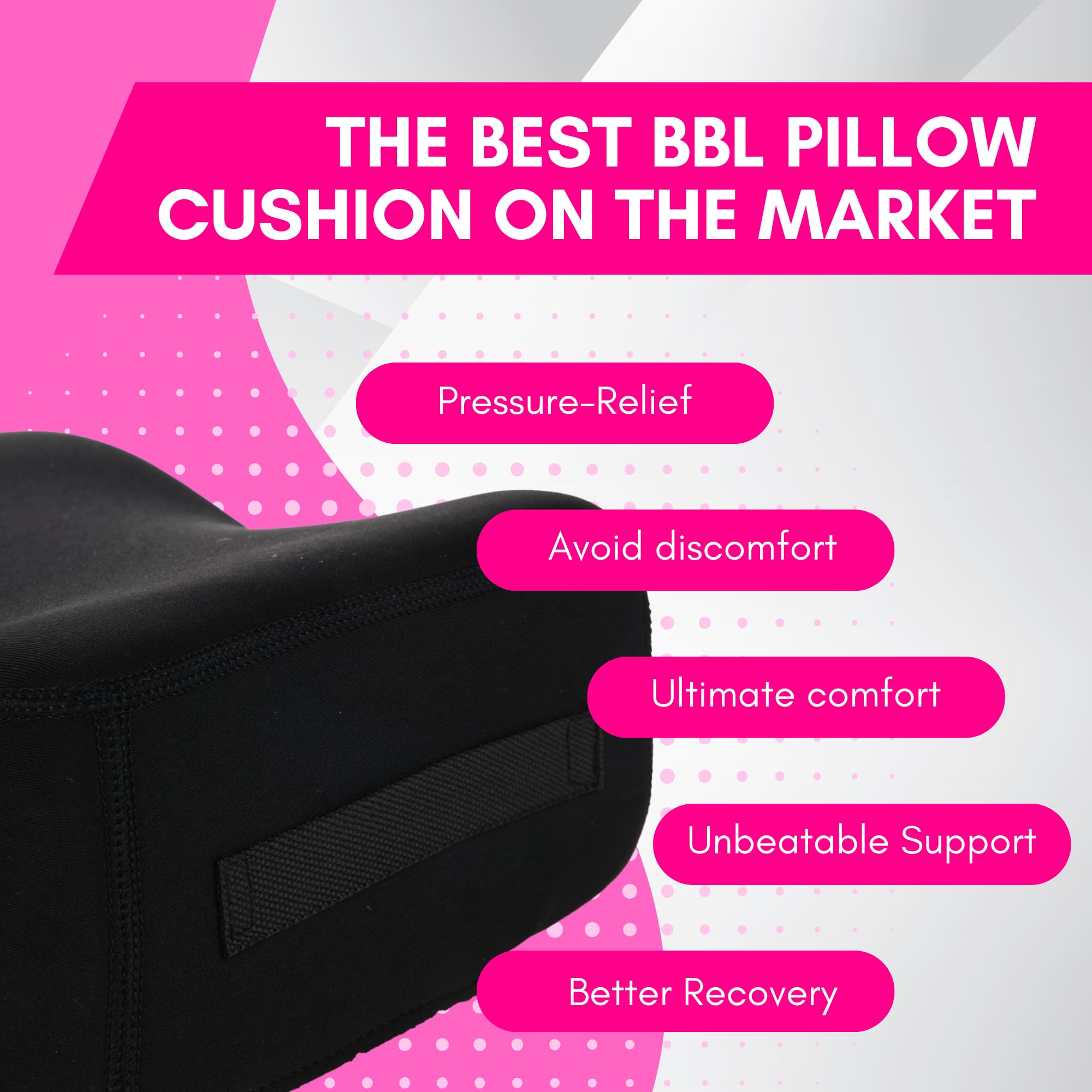 Post-Surgery BBL Pillow - Lightweight Butt Cushion with Urinal for Comfort & Recovery