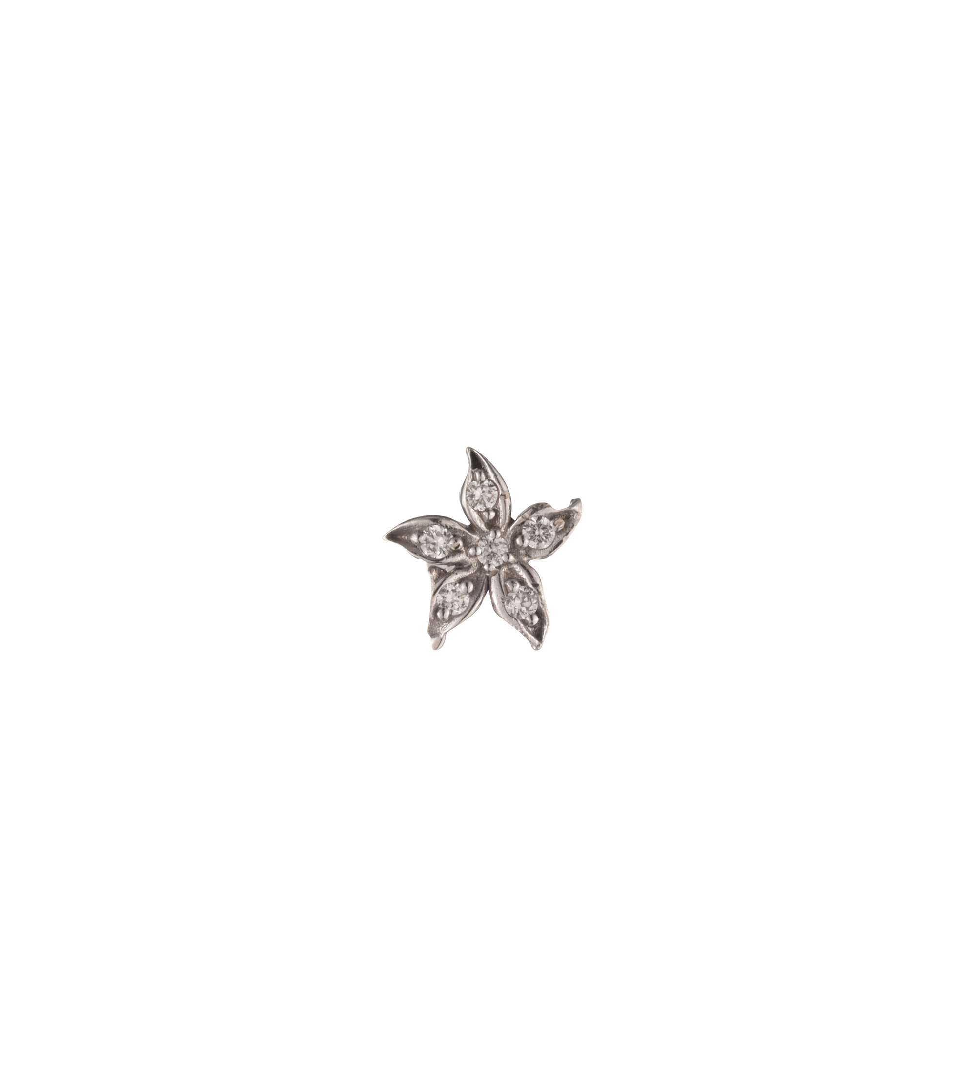 Blossom Resilience: Sterling Silver Pave Blossom Ear Studs for Women - Elegant Floral Stud Earrings for Everyday Wear, Date Night & Special Occasions