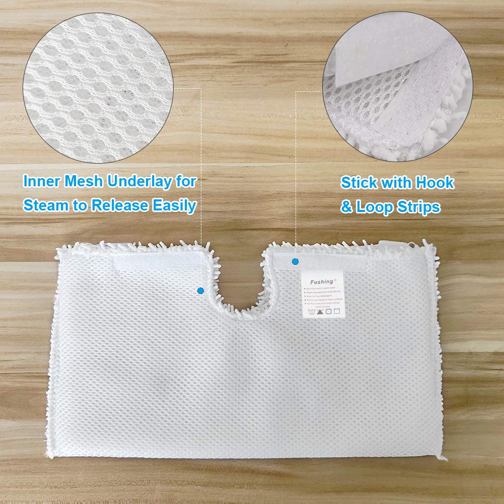 3PCS Washable Microfiber Steam Mop Pads Replacement for Shark S3501 S3601 S2902 S3901 S3550 S3601D S3801 S3801CO SE450 S2901 - Perfect for Hardwood Floors, Tile & Laminate Cleaning