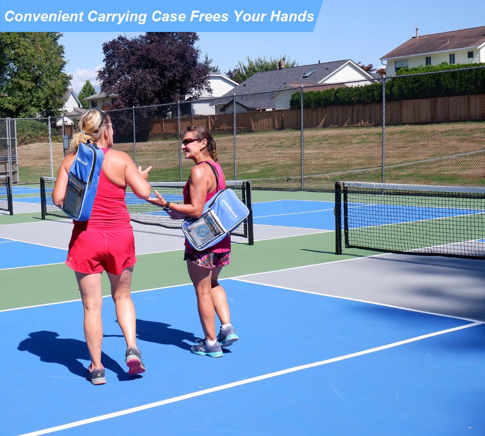 Premium USAPA Approved Pickleball Paddles Set of 2 - Lightweight Fiberglass Paddles with 4 Outdoor Balls for Men & Women - Perfect for Backyard, Court & Tournament Play