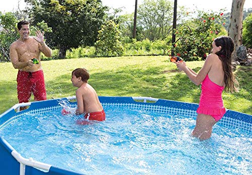 Intex 12ft x 30in Metal Frame Above Ground Round Swimming Pool Set with Filter Pump - Perfect for Backyard Family Fun, Summer Parties & Outdoor Relaxation