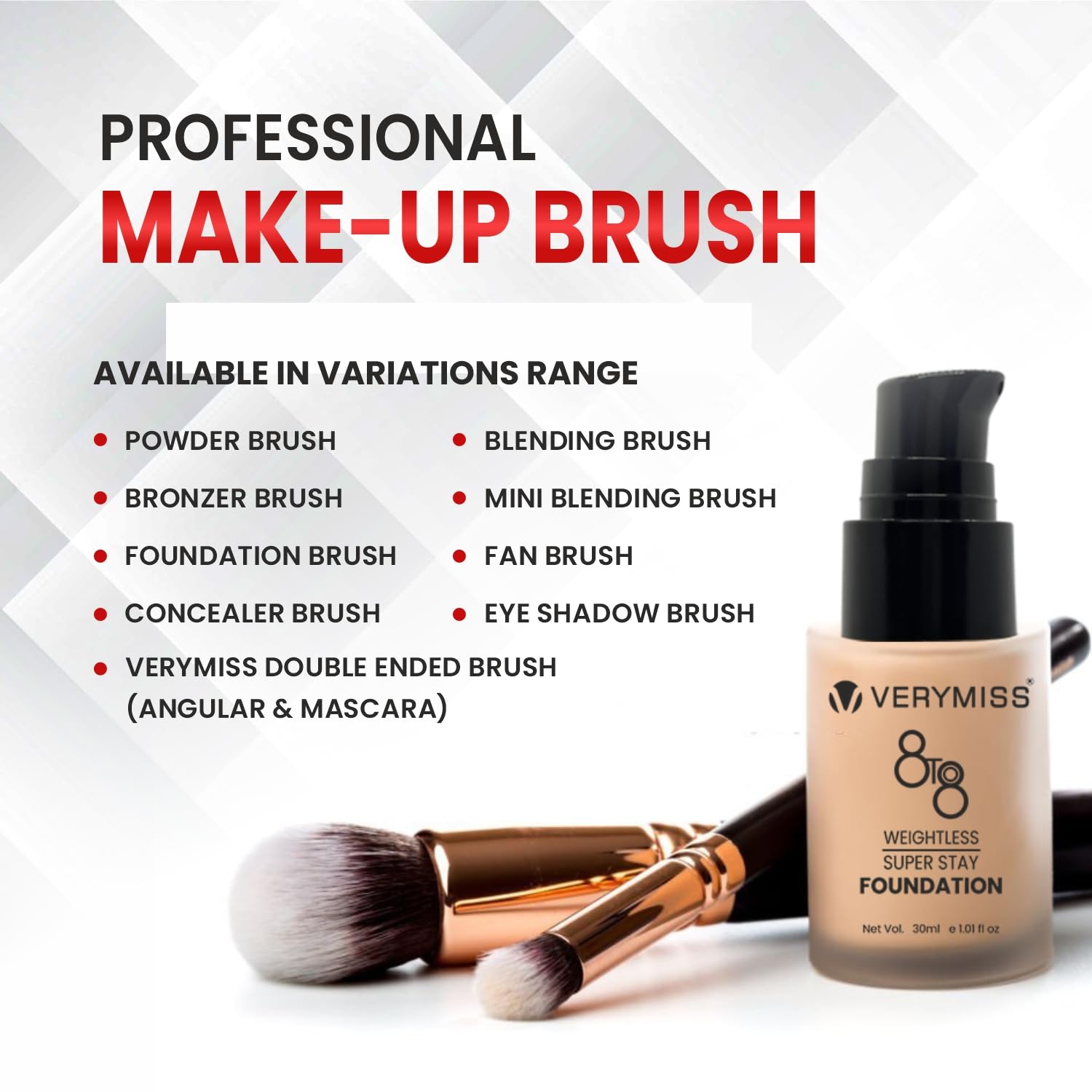Verymiss Large Fan Brush for Makeup - Professional Powder & Blush Brush for Flawless Blending - Perfect for Contouring, Highlighting, and Setting Powder