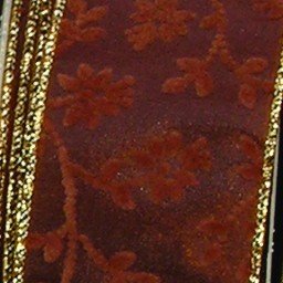 The Ribbon People Brown Satin with Velvet Floral Pattern Wired Craft Ribbon - 3 Inch x 20 Yards for Gift Wrapping, DIY Crafts, Wedding Decorations & Home Decoration Projects