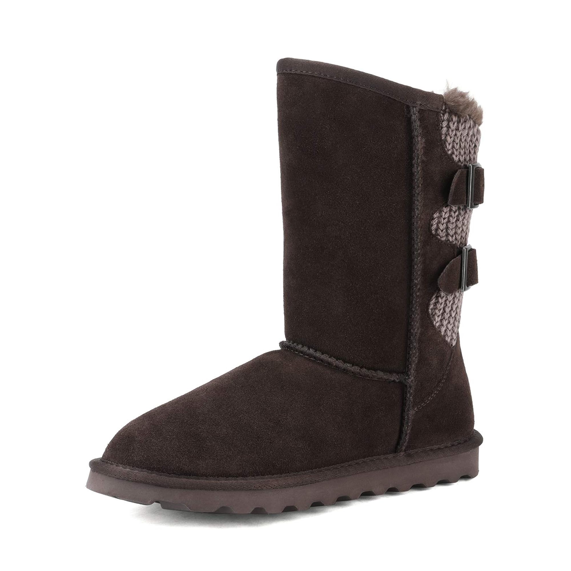 DREAM PAIRS Women's Mid Calf Winter Snow Boots - Waterproof Fuzzy Lined Warm Booties with Buckle for Cold Weather | Perfect for Snowy Days, Outdoor Activities & Winter Fashion
